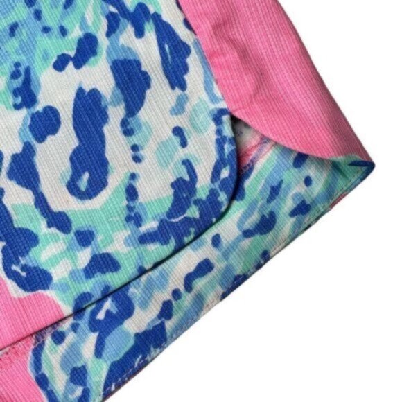 NWT Lilly Pulitzer | Pink & Blue Pout Barefoot Princess Adie Shorts Size 2 - Picture 10 of 12